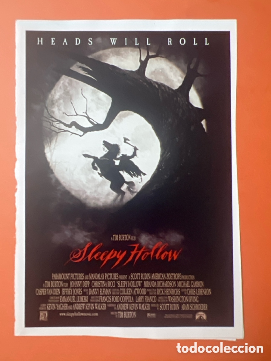 Cine: L0-6. CARTEL-MAN&Iacute;A TIM BURTON - SLEEPY HOLLOW
