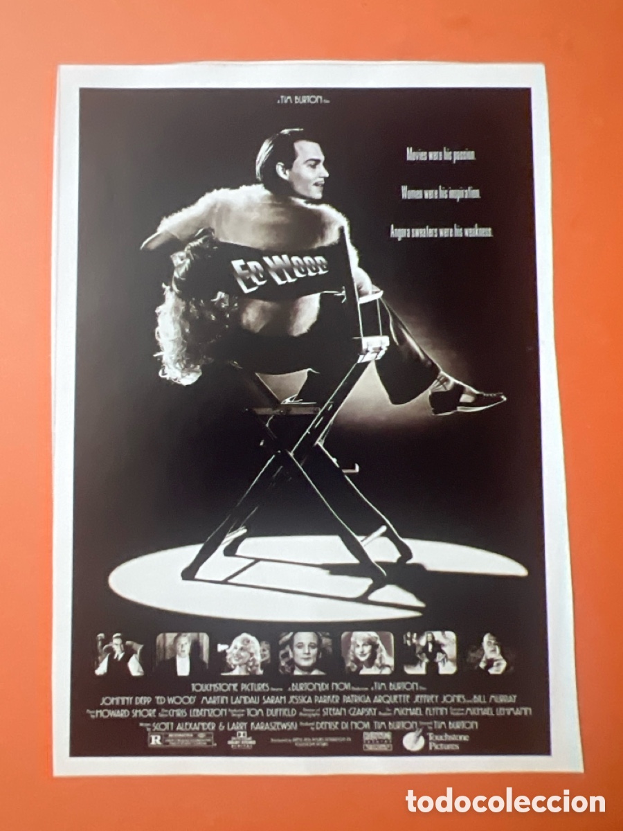 Cine: L0-6. CARTEL-MAN&Iacute;A TIM BURTON - ED WOOD