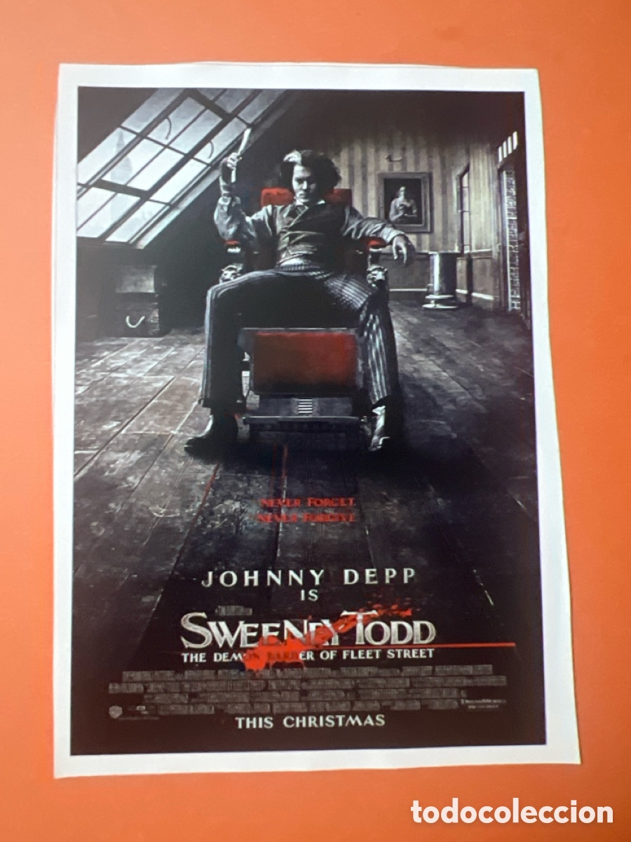Cine: L0-6. CARTEL-MAN&Iacute;A TIM BURTON - SWEENEY TODD