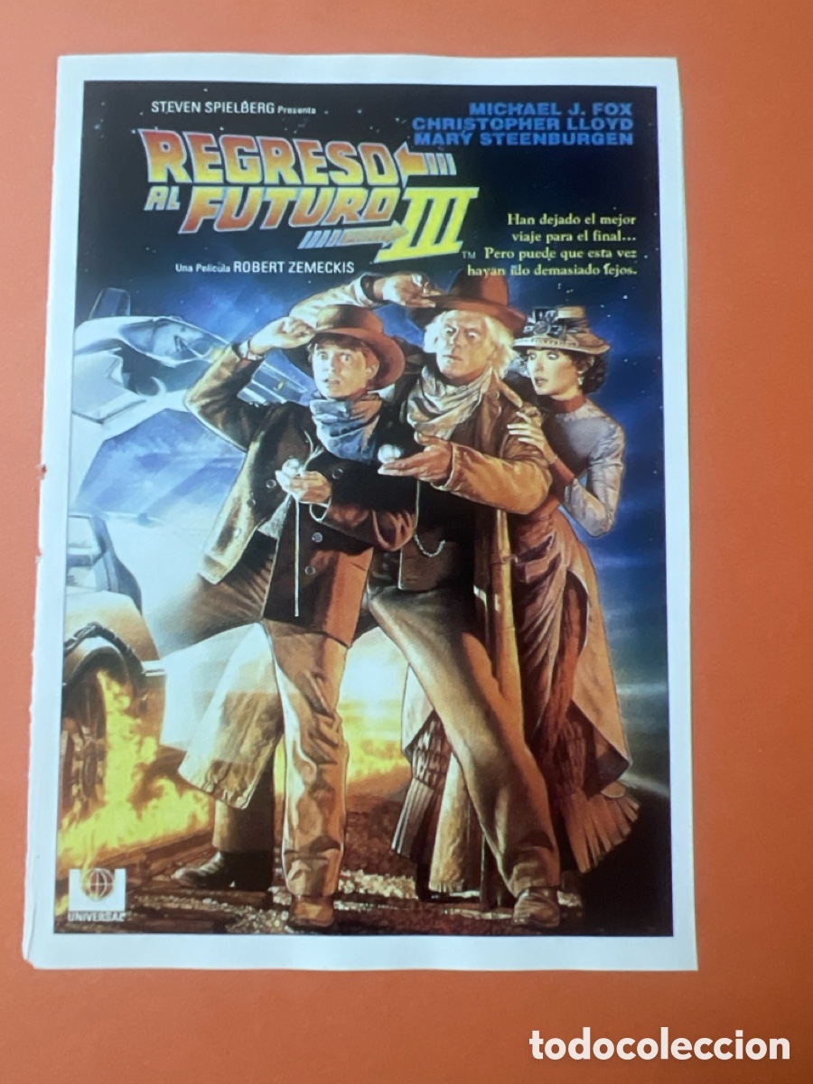 Cine: L0-6. CARTEL-MAN&Iacute;A ROBERT ZEMECKIS - REGRESO AL FUTURO 3