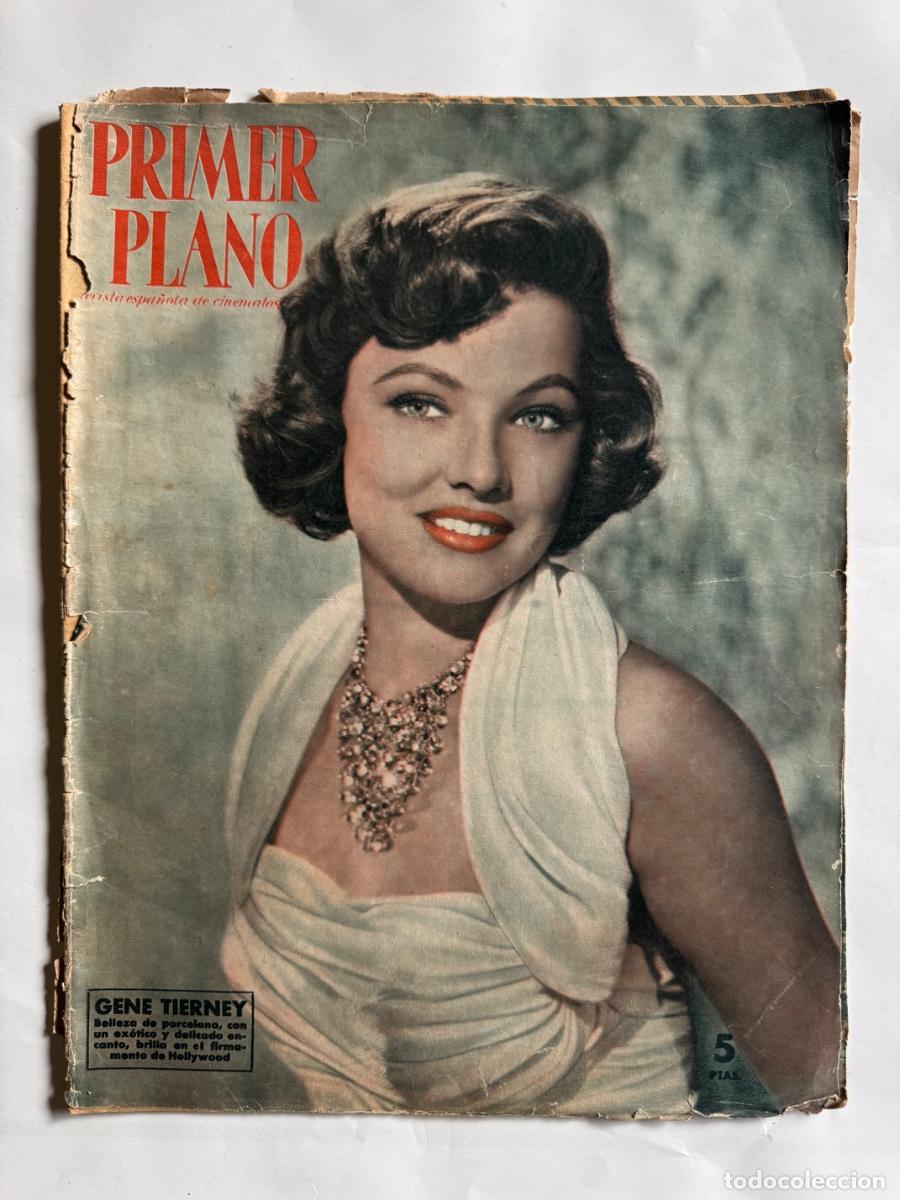 Cine: Revista Primer Plano, Gene Tierney, Gloria Swanson, Martine Carol, A&ntilde;o 1954