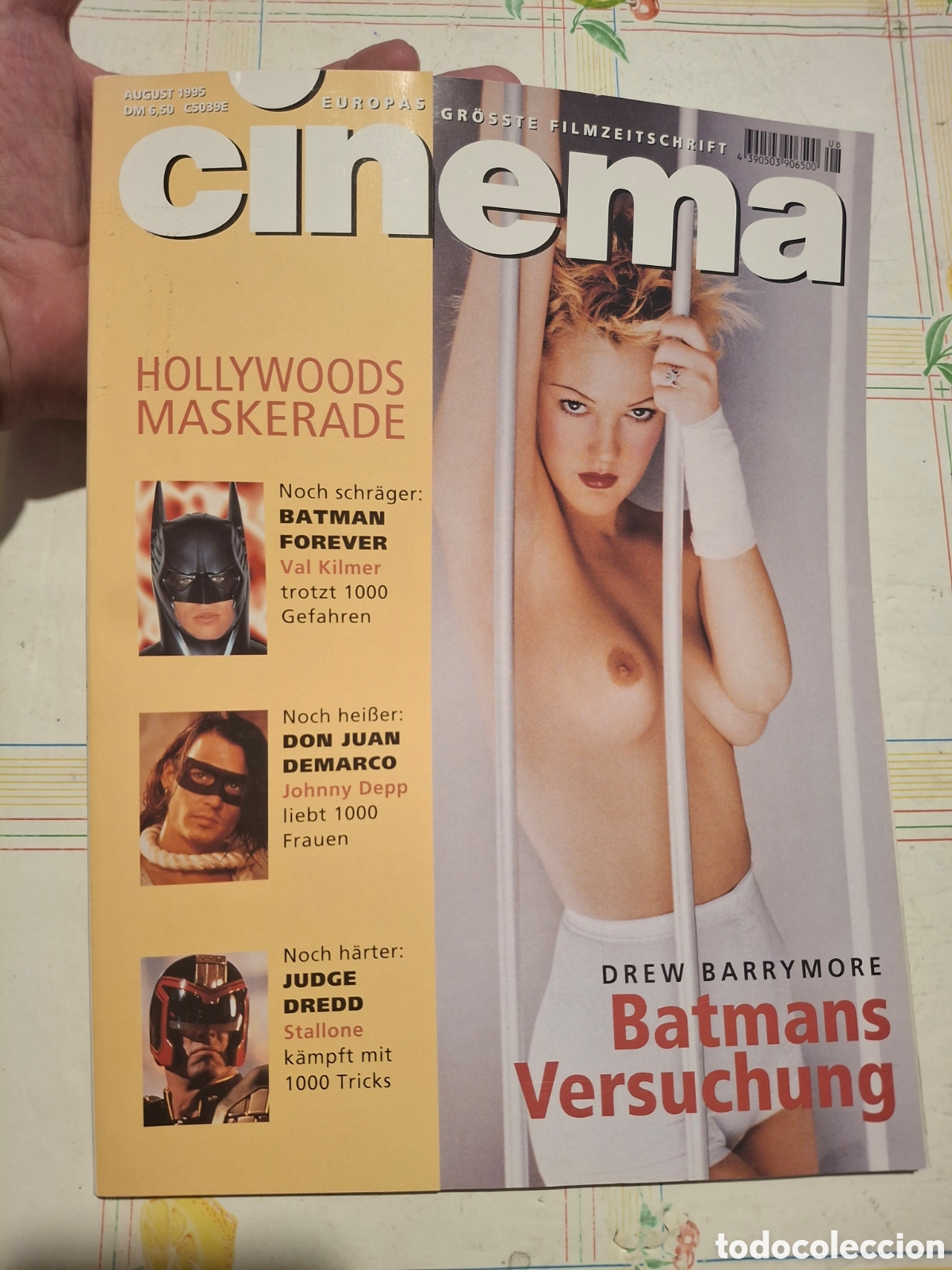 Cine: Revista - Cinema - Agosto 1995 - Judge Dredd, Batman, Drew Barrymore, Johnny Depp - Importacion