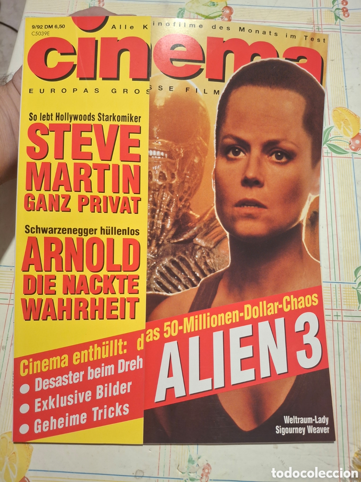 Cine: Revista - Cinema - Septiembre 1992 - Alien 3. Arnold Schwarzenegger, Steve Martin - Importacion