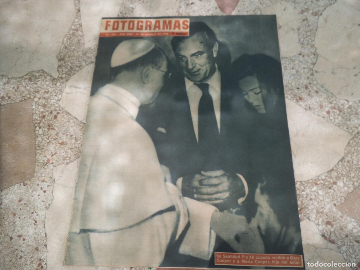 Cine: fotogramas n&ordm; 516, portada gary cooper y maria cooper, marilyn 1 hoja 1 foto, marina vlady
