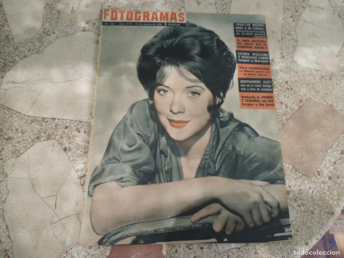 Cine: fotogramas n&ordm; 641, portada diana trask, marilyn mato a mi esposo, rex harrison,2 hojas 5 fotos