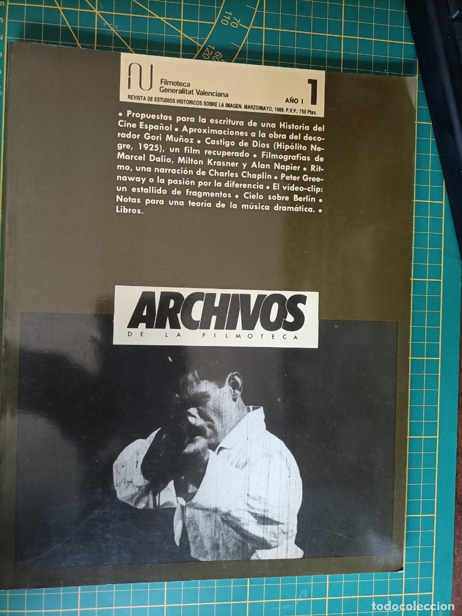 Cine: Archivos de la filmoteca generalitat valenciana, n&ordm; 1, ilustrado, 1989