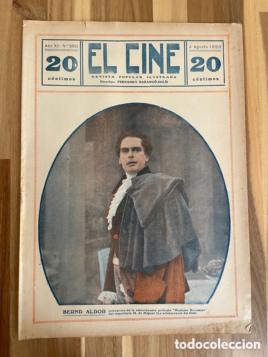 Cine: El cine. Revista popular ilustrada. 4 de agosto de 1923. N&uacute;mero 590.