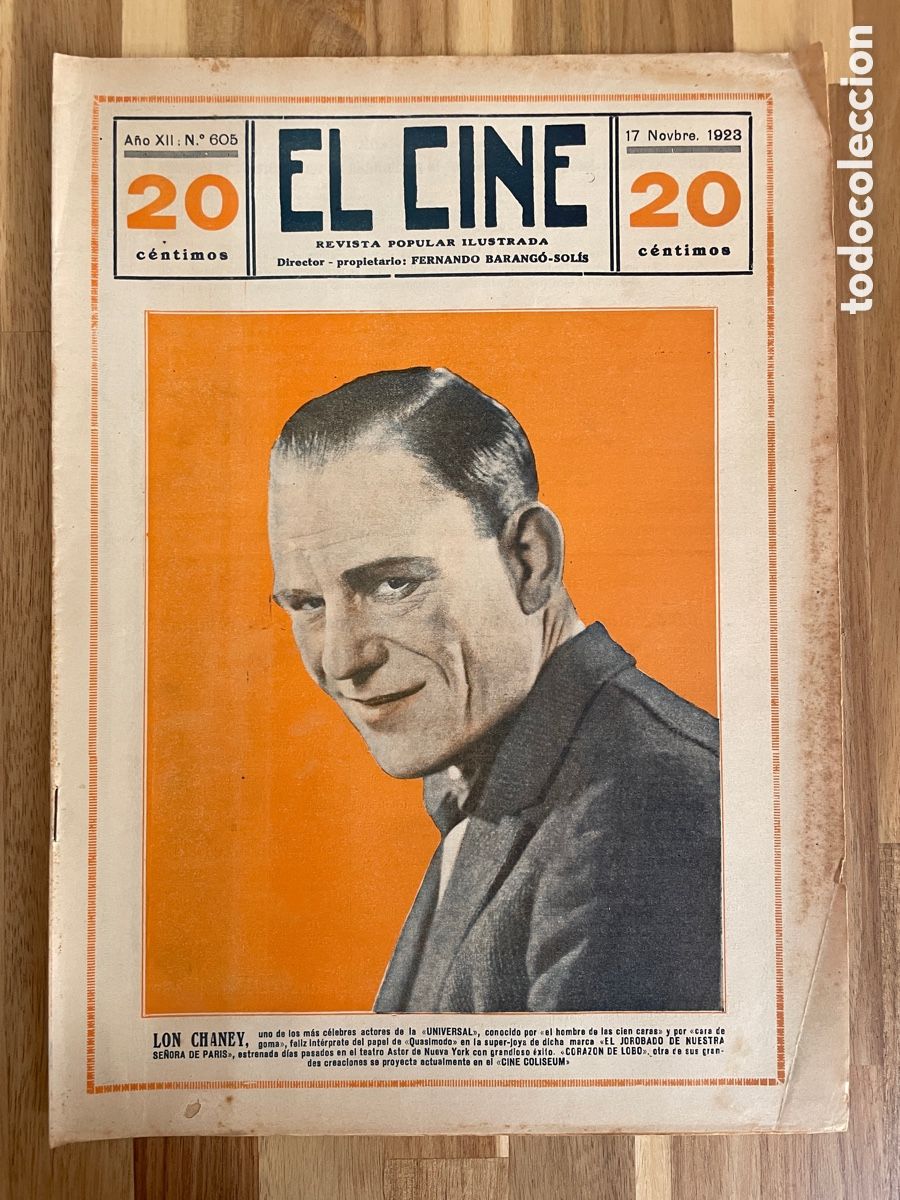 Cine: El cine. Revista popular ilustrada. 17 de noviembre de 1923. N&uacute;mero 605.