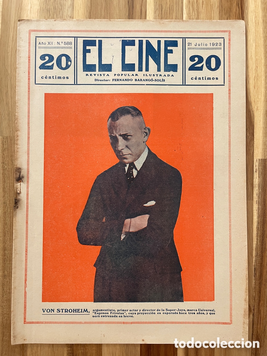 Cine: El cine. Revista popular ilustrada,. 21 de julio de 1923. N&uacute;mero 588.