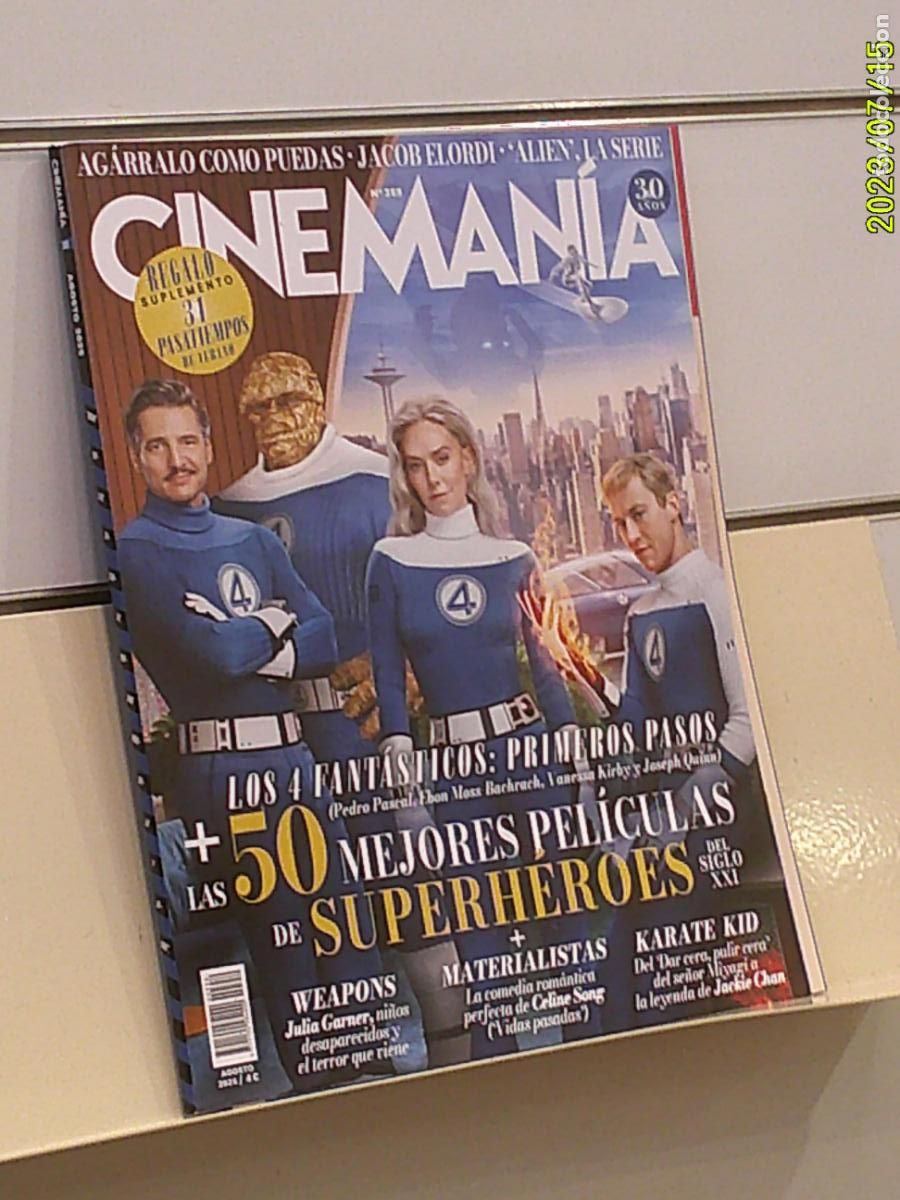 Cine: REVISTA CINEMANIA N&ordm; 359 AGOSTO 2025 REGALO PASATIEMPOS DE VERANO