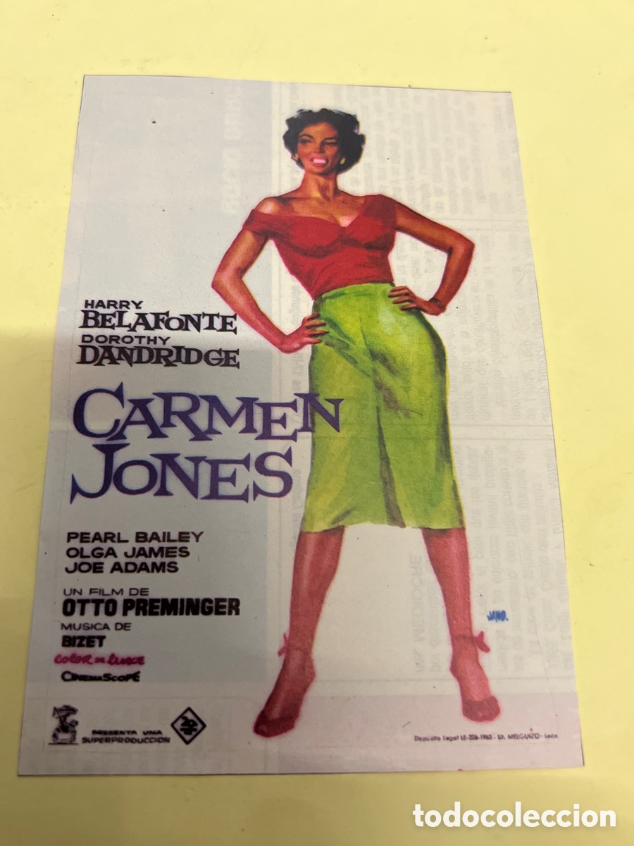 Cine: T1/F2/X1. FOLLETO DE CINE - CARMEN JONES
