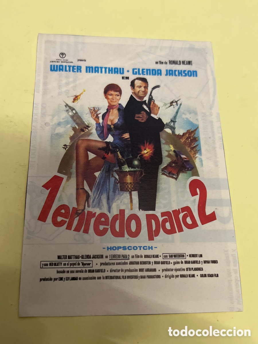 Cine: T1/F2/X31. FOLLETO DE CINE - 1 ENREDO PARA 2