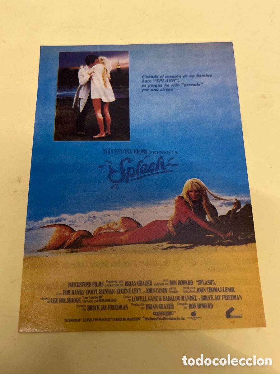 Cine: T1/F2/X39. FOLLETO DE CINE - SPLASH