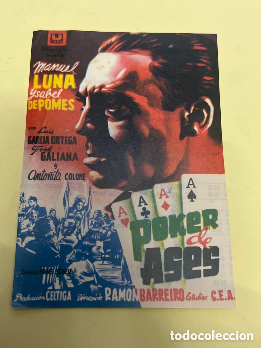 Cine: T1/F2/X55 - FOLLETO DE CINE - POKER DE ASES