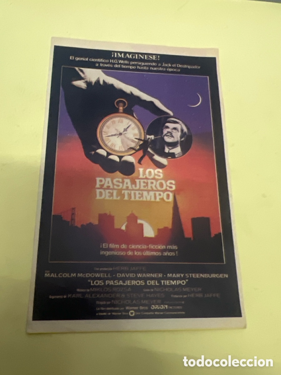 Cine: T1/F2/65. FOLLETO DE CINE - LOS PASAJEROS DEL TIEMPO