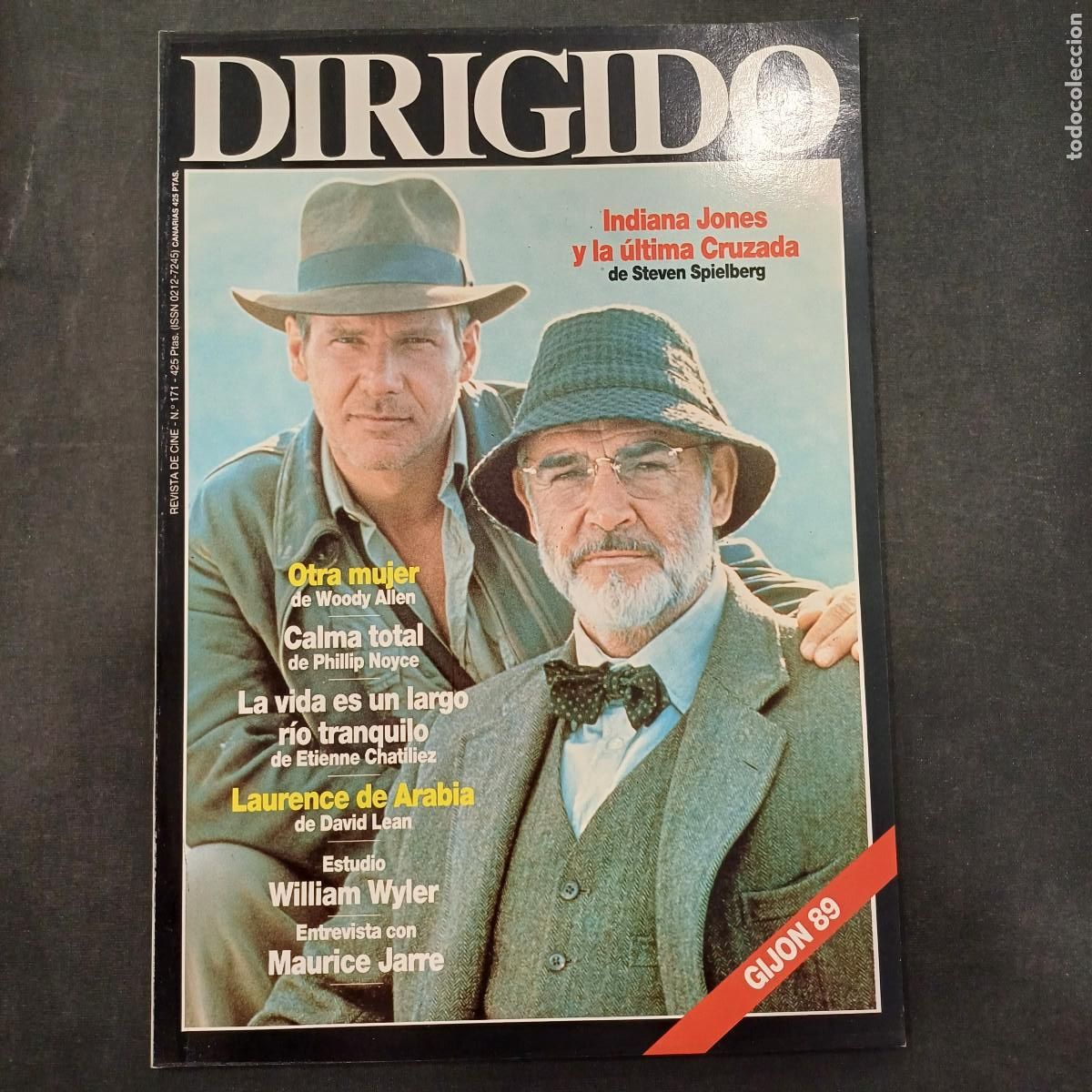 Cine: REVISTA DE CINE/DIRIGIDO POR/N&ordm; 171 GIJON 89/INDIANA JONES Y LA ULTIMA CRUZADA.
