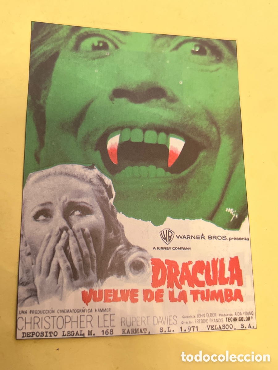 Cine: T1/F2/82. FOLLETO DE CINE - DR&Aacute;CULA VUELVE DE LA TUMBA