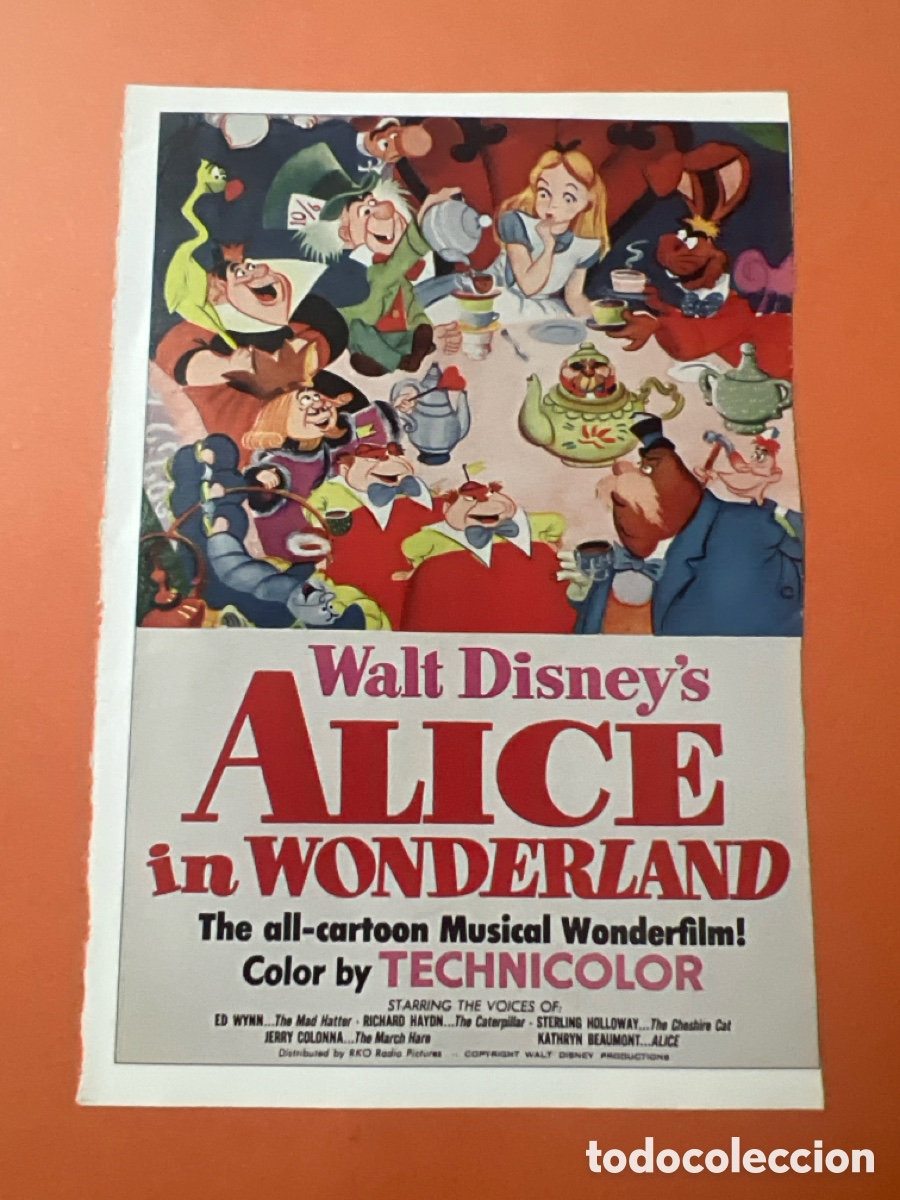 Cine: W201. CARTEL MAN&Iacute;A - GRANDES CL&Aacute;SICOS DISNEY- ALICIA EN EL PAIS DE LAS MARAVILLAS