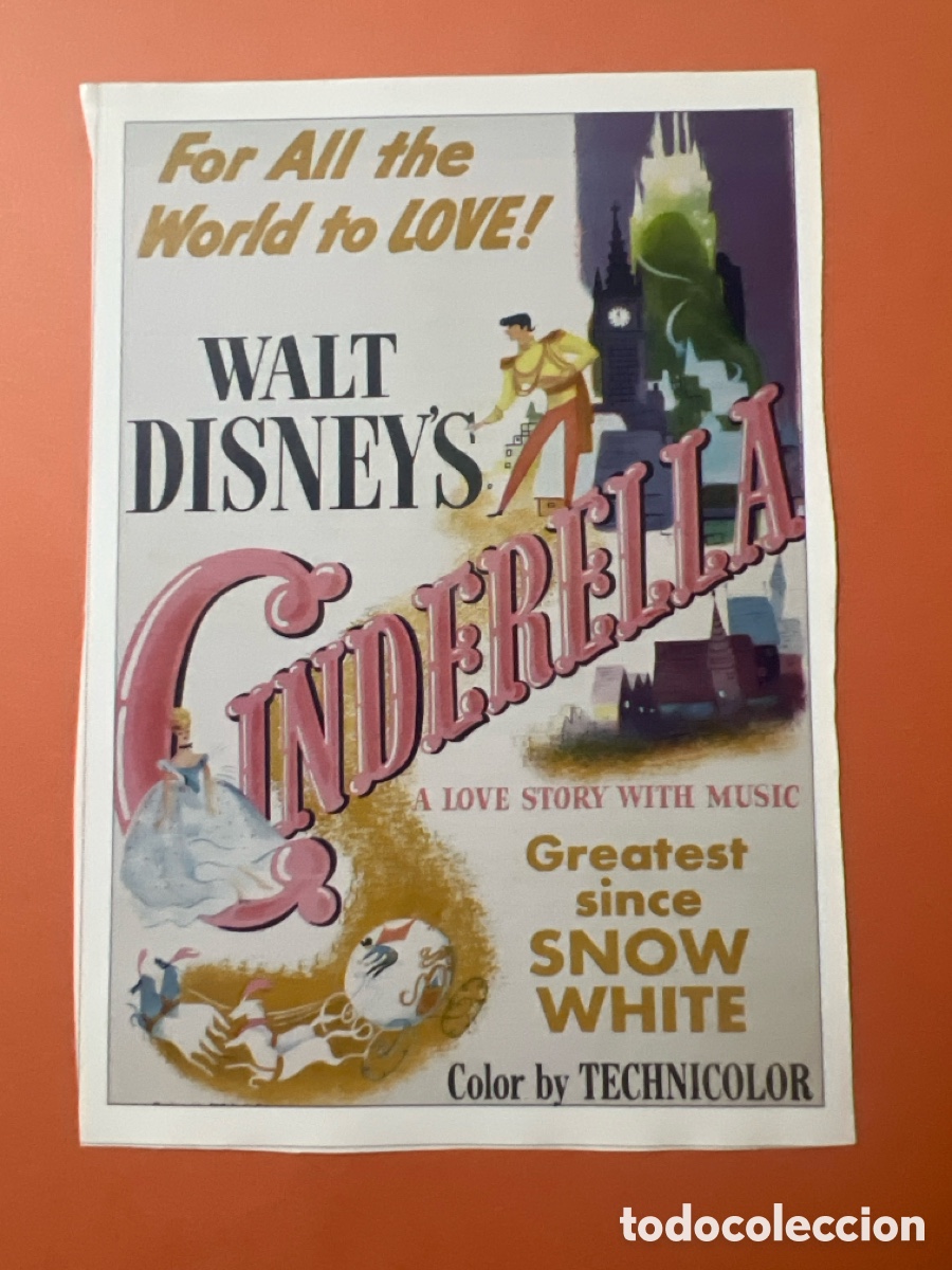 Cine: W201. CARTEL MAN&Iacute;A - GRANDES CL&Aacute;SICOS DISNEY- LA CENICIENTA