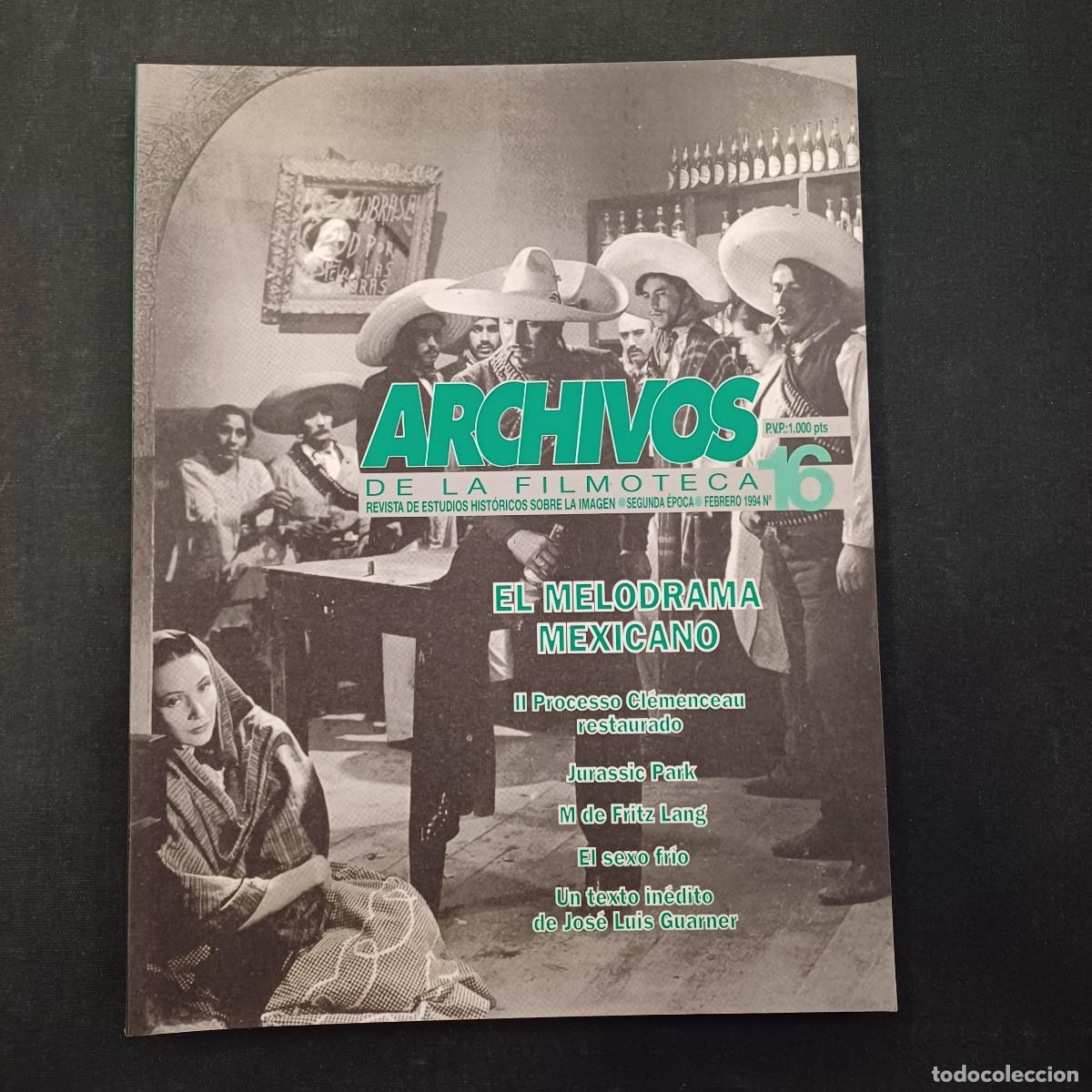 Cine: ARCHIVOS DE LA FILMOTECA/REVISTA DE ESTUDIOS HISTORICOS SOBRE LA IMAGEN/N&ordm; 16.
