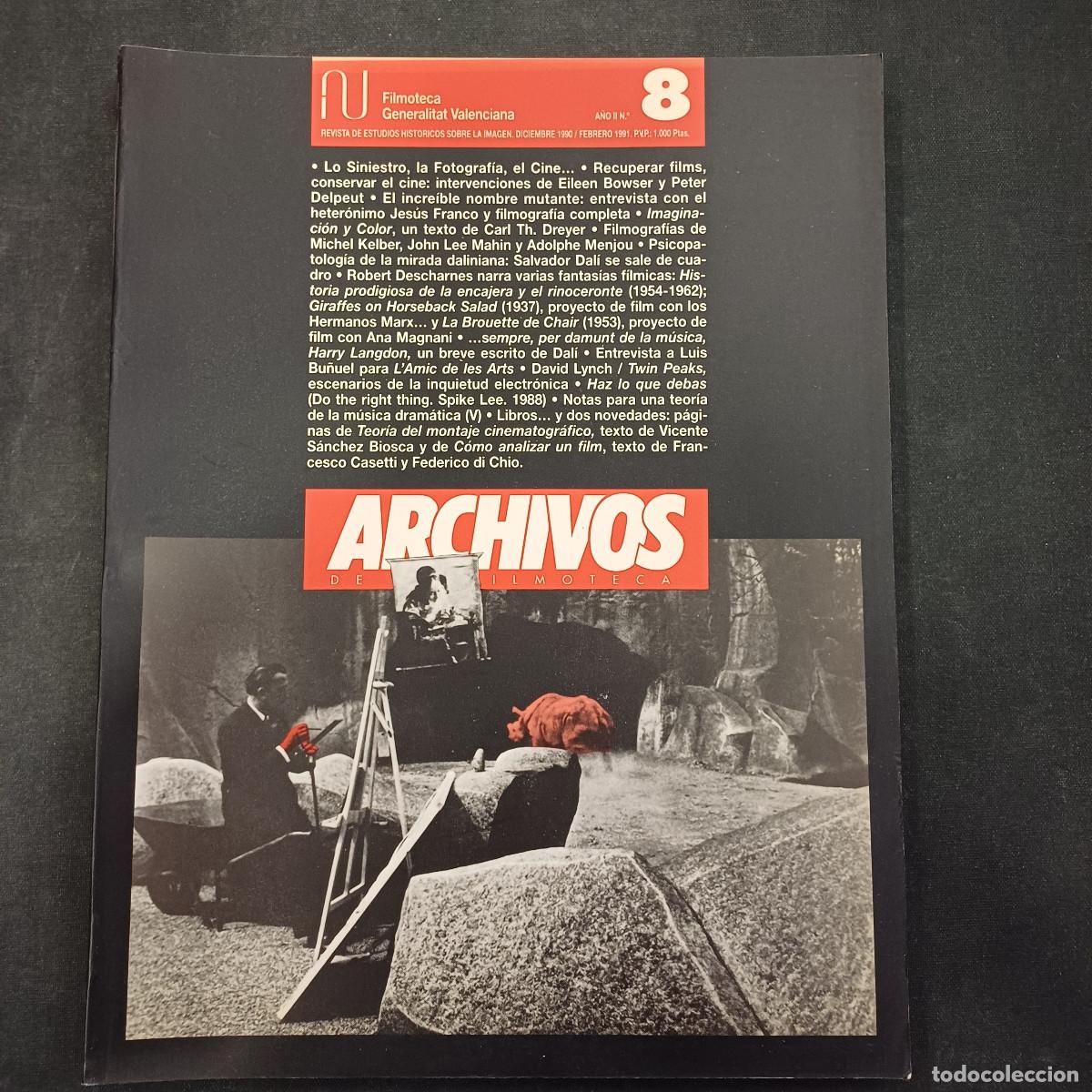 Cine: ARCHIVOS DE LA FILMOTECA/REVISTA DE ESTUDIOS HISTORICOS SOBRE LA IMAGEN/N&ordm; 8.