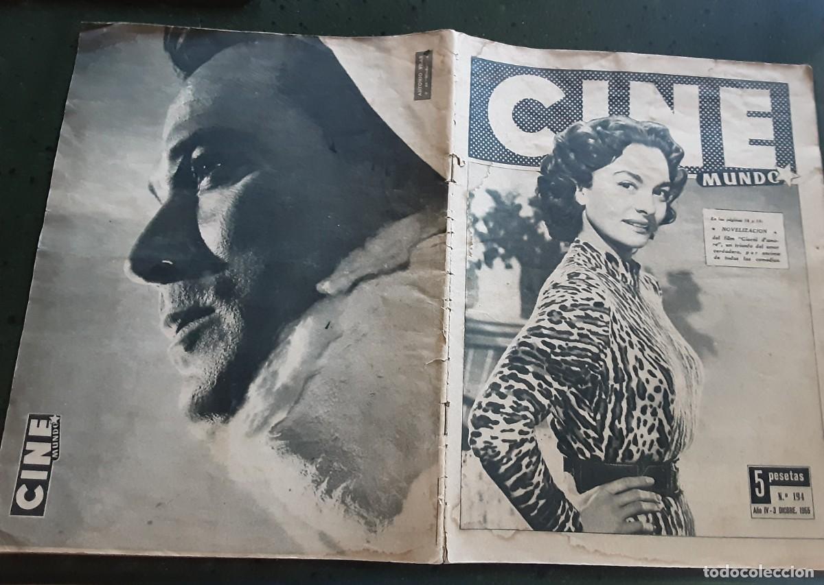 Cine: CINE MUNDO, NUMERO 194, DICIEMBRE 1955, SILVIA MORGAN, VITTORIO GASSMANN.