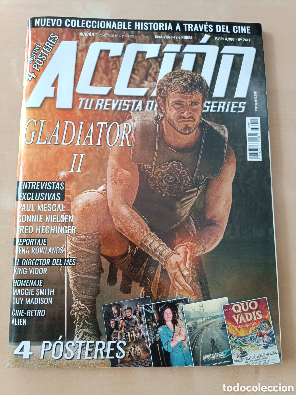 Cine: REVISTA ACCI&Oacute;N N&deg; 2411 NOVIEMBRE 2024 GLADIATOR II ALIEN APOCALIPSIS Z c16
