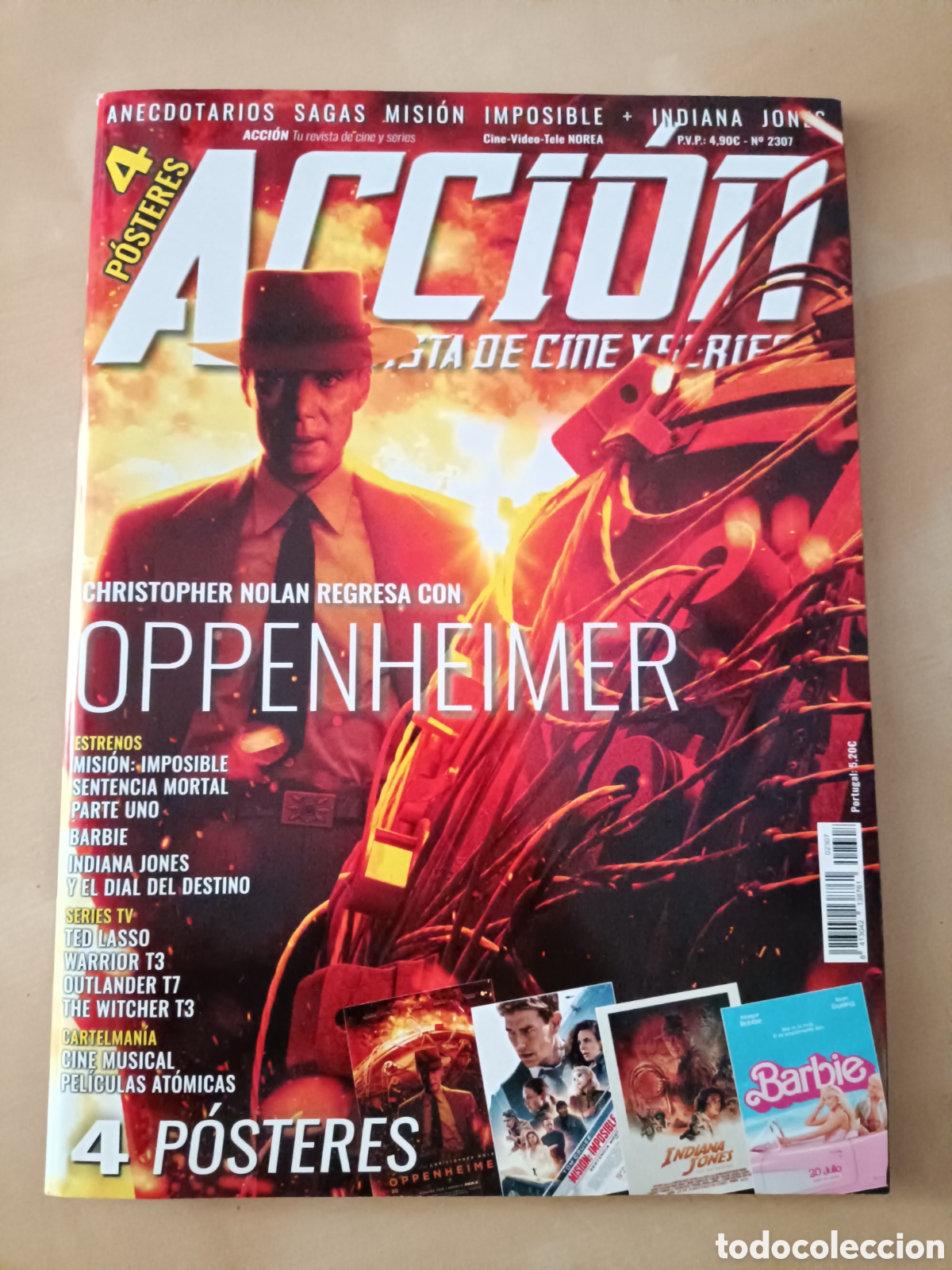 Cine: REVISTA ACCI&Oacute;N N&deg; 2307 JULIO 2023 OPPENHEIMER INDIANA JONES MISI&Oacute;N IMPOSIBLE BARBIE c1