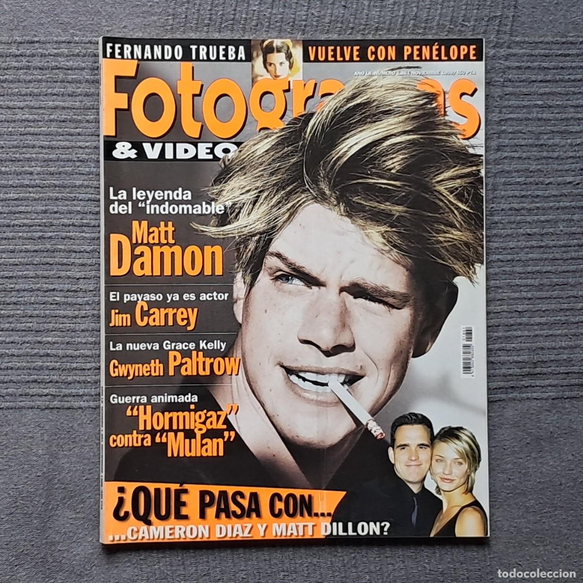 Cine: FOTOGRAMAS N&Uacute;MERO 1861, NOVIEMBRE 1998. - MATT DAMON - JIM CARREY - GWYNETH PALTROW -