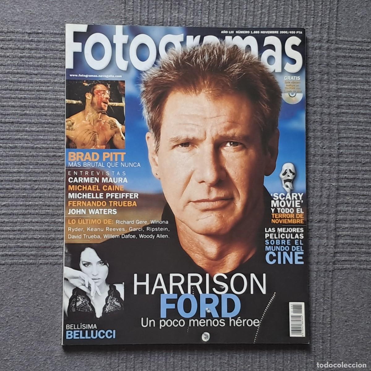 Cine: FOTOGRAMAS N&Uacute;MERO 1885, NOVIEMBRE 2000. - HARRISON FORD - BRAD PITT - BELLUCCI -