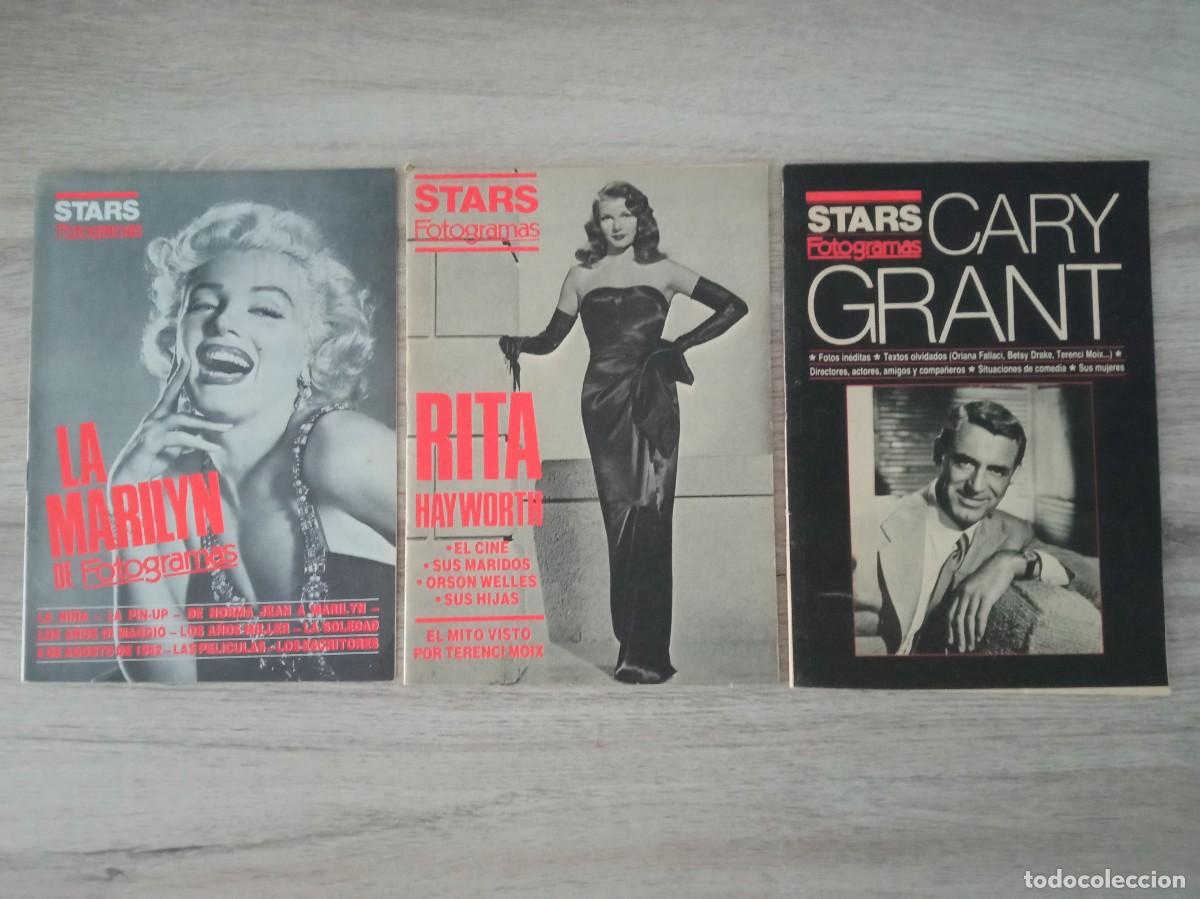 Cine: 3 SUPLEMENTOS STARS DE FOTOGRAMAS, MARILYN MONROE, RITA HAYWORTH Y CARY GRANT