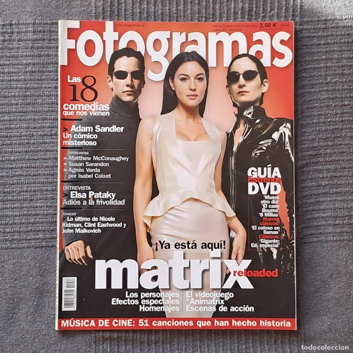 Cine: FOTOGRAMAS N&Uacute;MERO 1916, JUNIO 2003. - MATRIX - ADAM SANDLER - M&Uacute;SICA DE CINE -