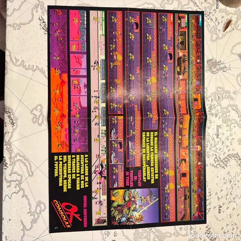 Cine: P&oacute;ster TMNT IV: Turtles in Time Super Nintendo