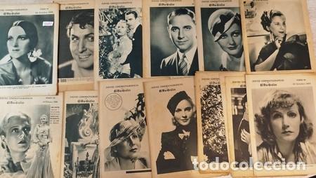 Cine: 'Jueves Cinematogr&aacute;fico de El D&iacute;a Gr&aacute;fico'. Lote de 115 suplementos de 1932/35, con fotografias.