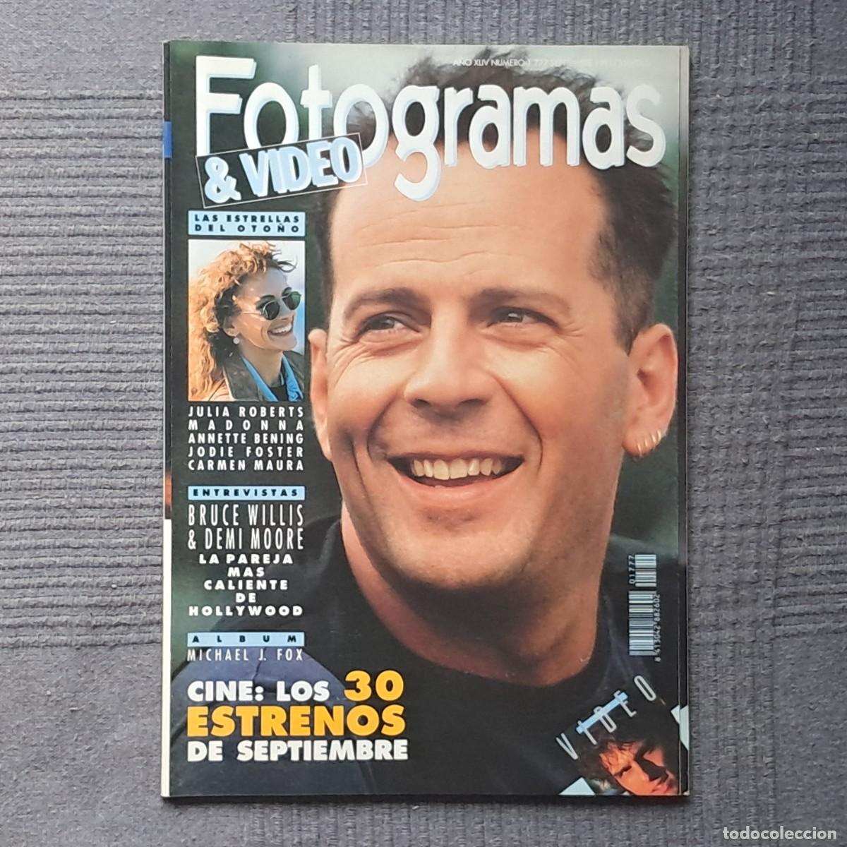 Cine: FOTOGRAMAS N&Uacute;MERO 1777, SEPTIEMBRE 1991. - BRUCE WILLIS & DEMI MOORE - JULIA ROBERTS - MADONNA -