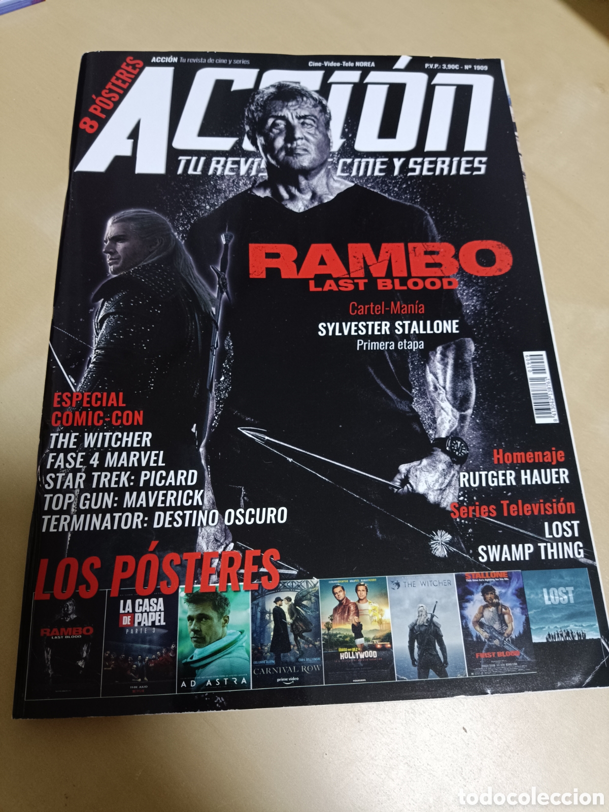 Cinema: REVISTA ACCI&Oacute;N N&deg; 1909 SEPTIEMBRE 2019 RAMBO LA CASA DE PAPEL TERMINATOR STALLONE c2