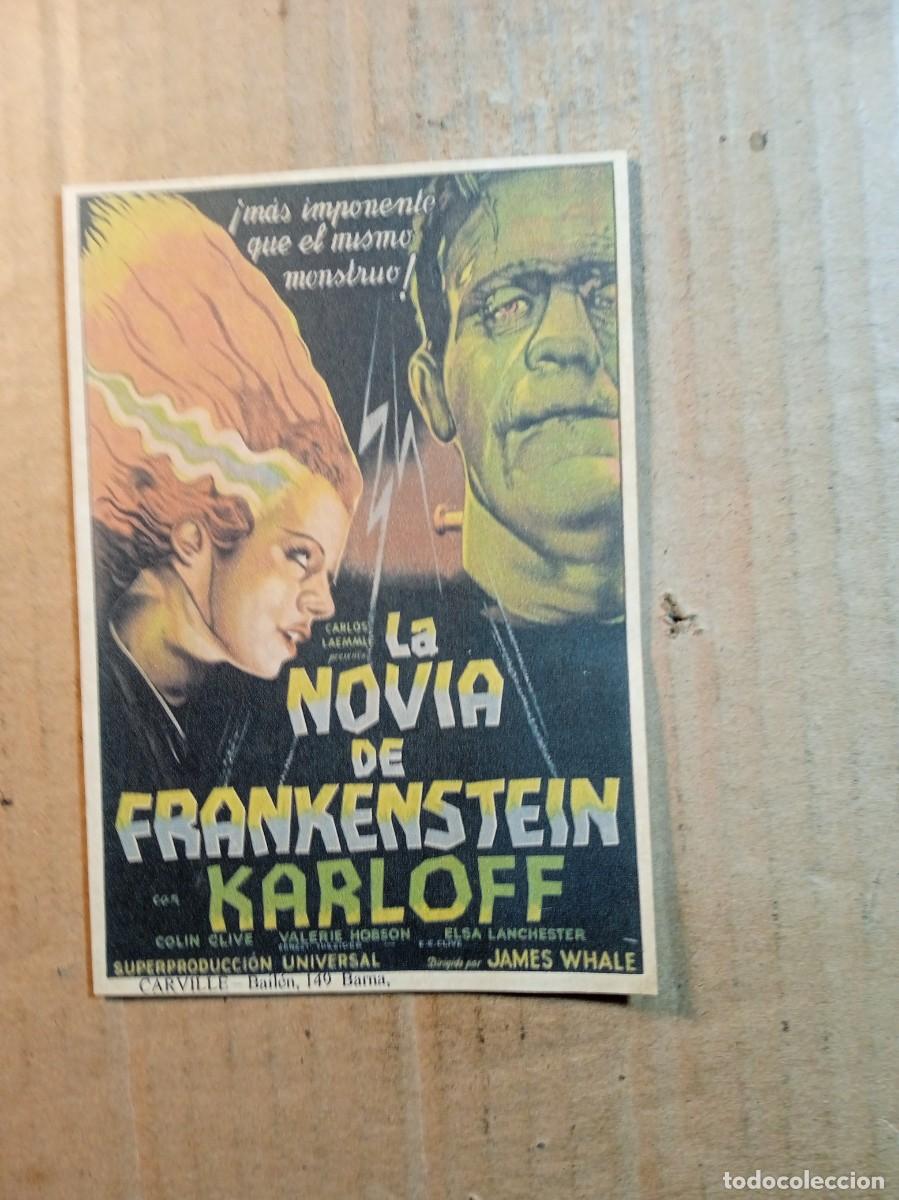 Cine: FOLLETO DE MANO SIN PUBLICIDAD LA NOVIA DE FRANKENSTEIN