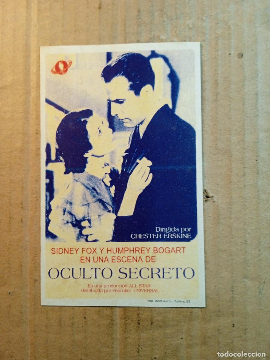 Cine: FOLLETO DE MANO SIN PUBLICIDAD OCULTO SECRETO