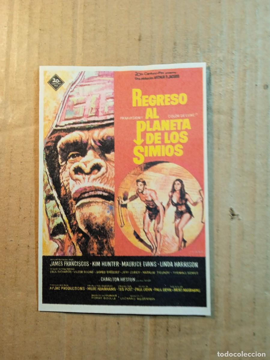 Cine: FOLLETO DE MANO SIN PUBLICIDAD REGRESO AL PLANETA DE LOS SIMIOS