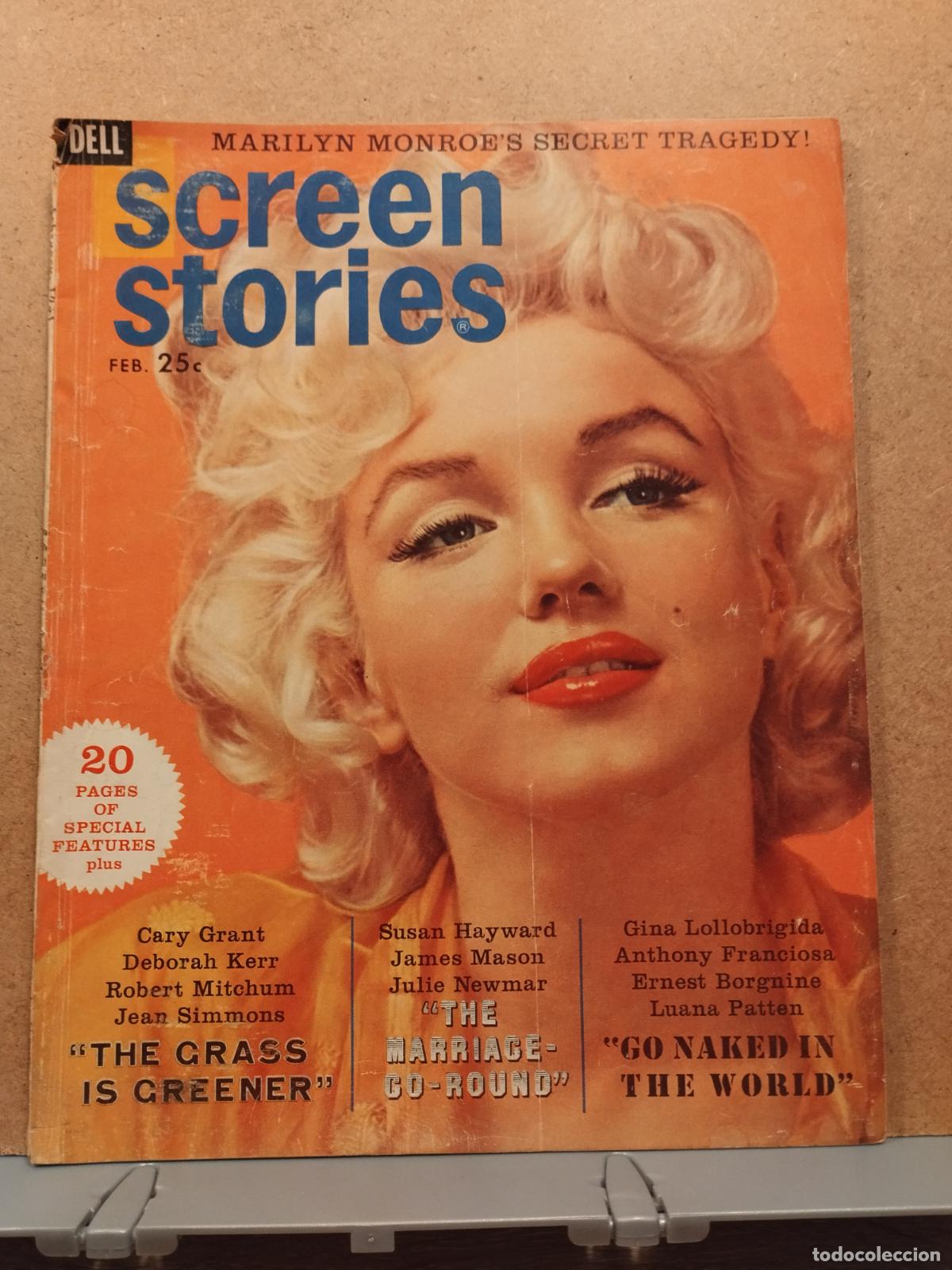 Cine: FAC SCREEN STORIES. FEBRERO 1961. MARILYN MONROE Y OTROS. VER FOTOS Y DESCRIPCION.