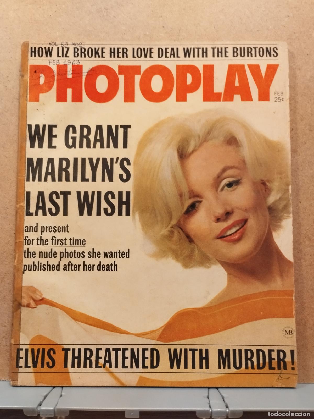 Cine: FAC PHOTOPLAY. FEBRERO 1963. MARILYN MONROE. ELVIS PRESLEY. VER FOTOS Y DESCRIPCION.