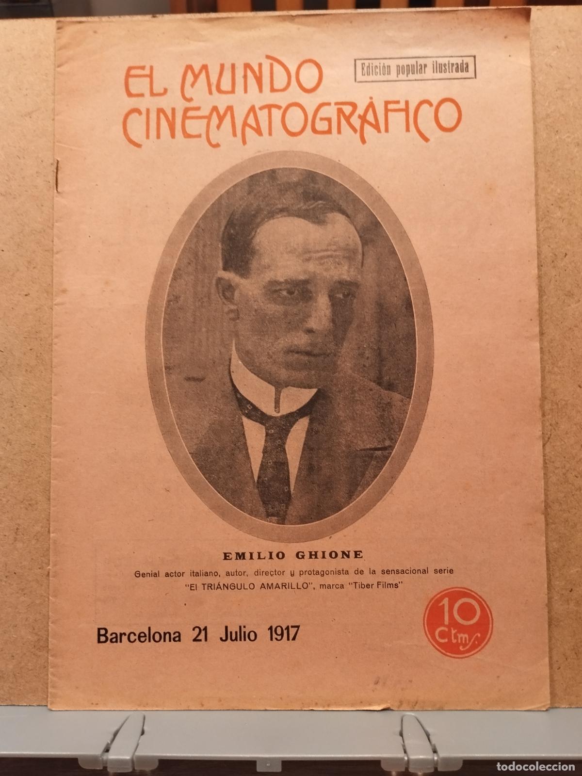 Cine: FAC MUNDO CINEMATOGRAFICO. BARCELONA JULIO 1917. LEER DESCRIPCION.