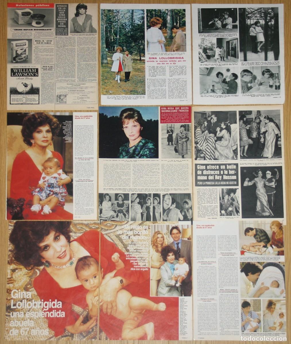 Cine: GINA LOLLOBRIGIDA lote de prensa spain magazine clippings 1960s/90s photos Italia actress recortes
