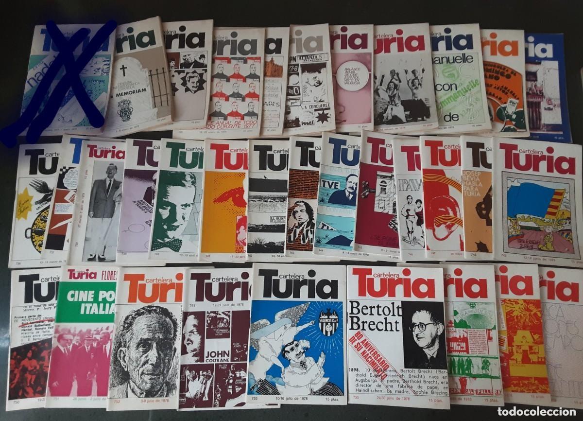 Cin&eacute;ma: Cartelera Turia a&ntilde;o 1978 completo desde el n&uacute;mero 726 al 777.