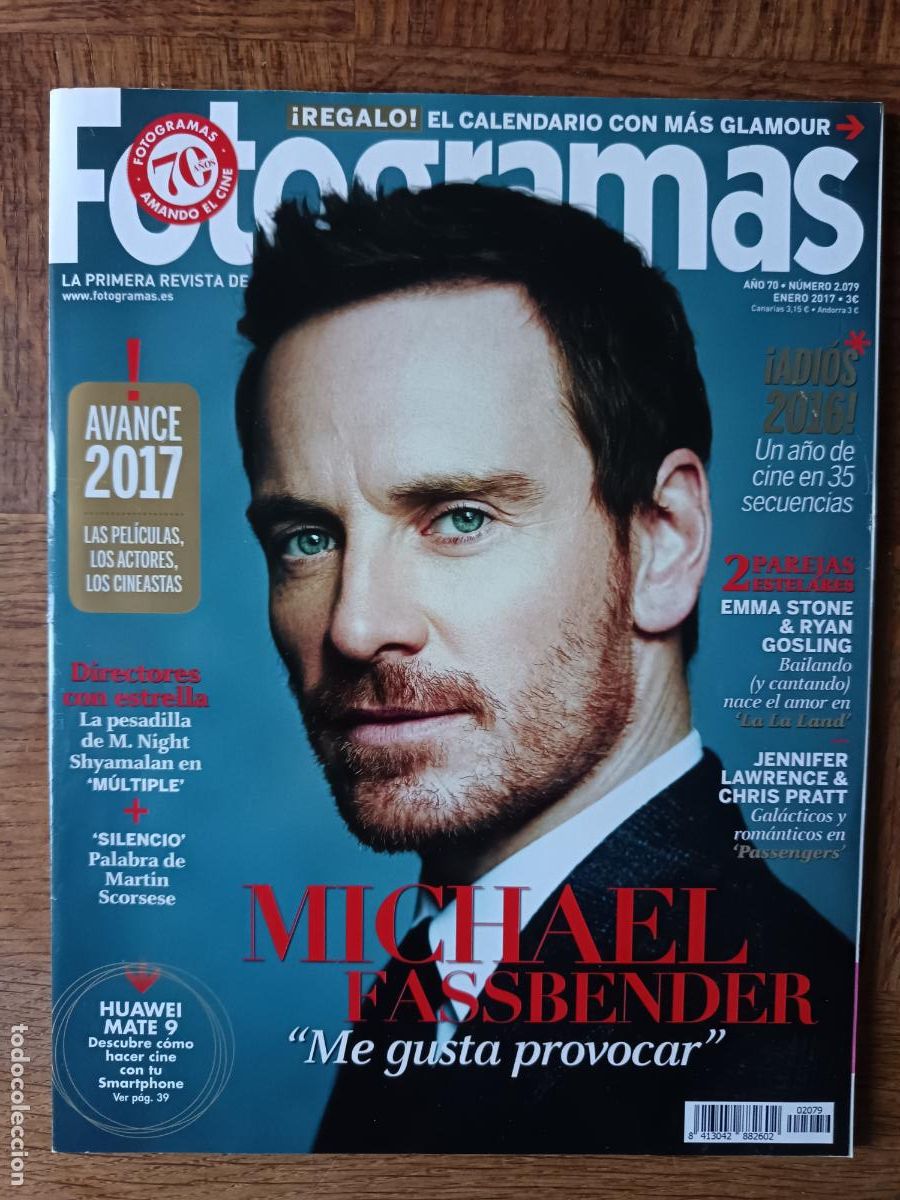 Cine: FOTOGRAMAS 2079 DE 2017. MICHAEL FASSBENDER, SHYAMALAN, JENNIFER LAWRENCE, SCORSESE, LA LA LAND...