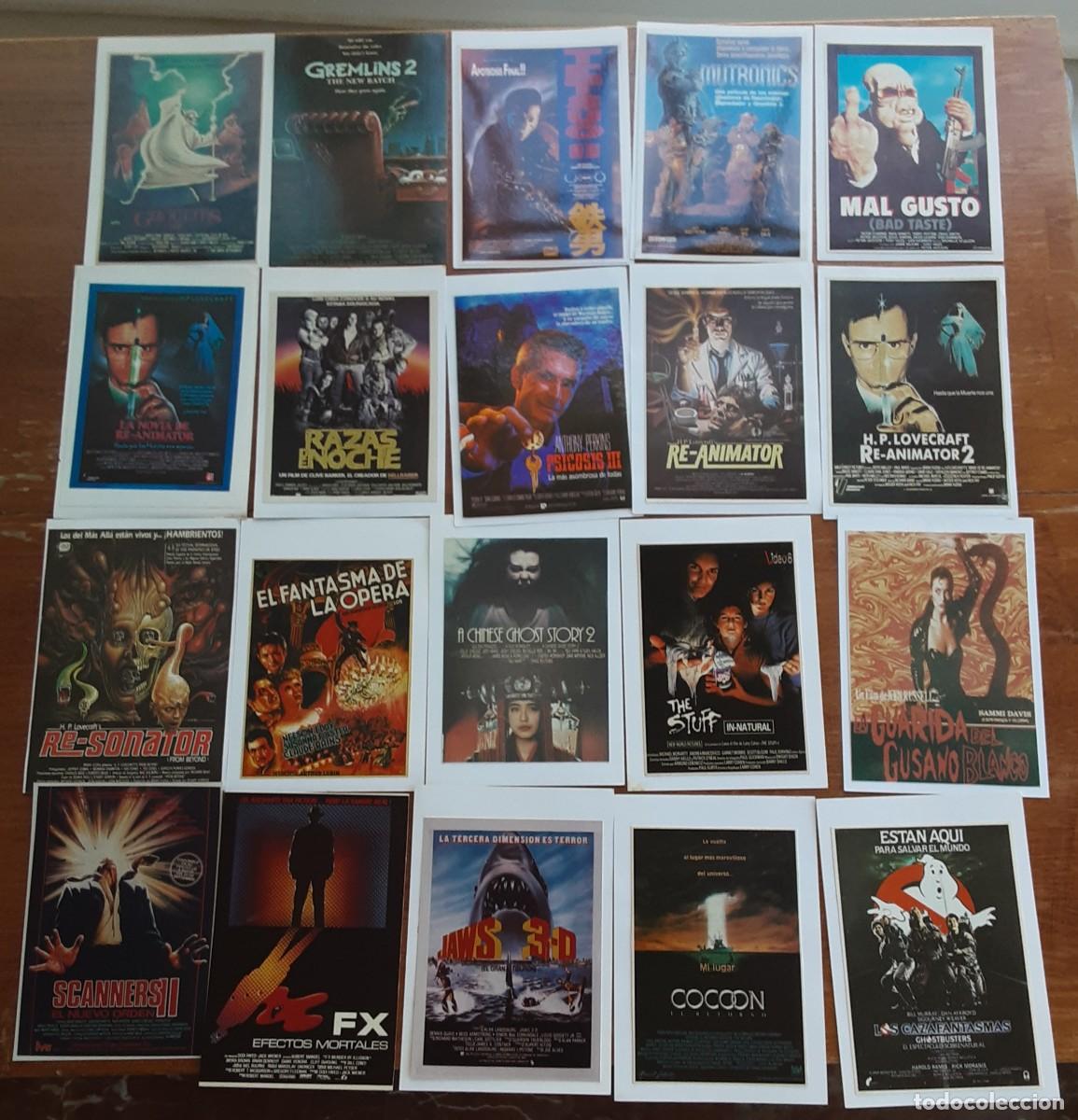 Cine: Lote de 67 reproducciones fichas, postales, recortes cine fant&aacute;stico, ciencia ficci&oacute;n, terror...
