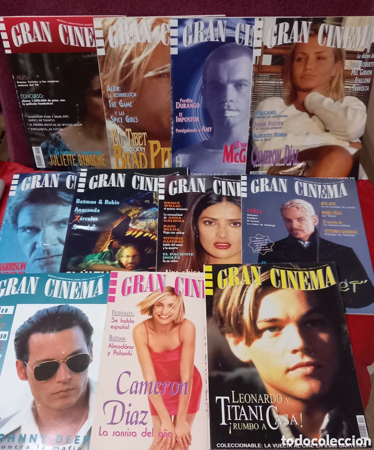 Cine: LOTE 27&times;REVISTAS GRAN CINEMA/A&Ntilde;OS 90's(CADA UNA CONTIENE DE 50 a 60 miniCARTELES DE PELICULAS)