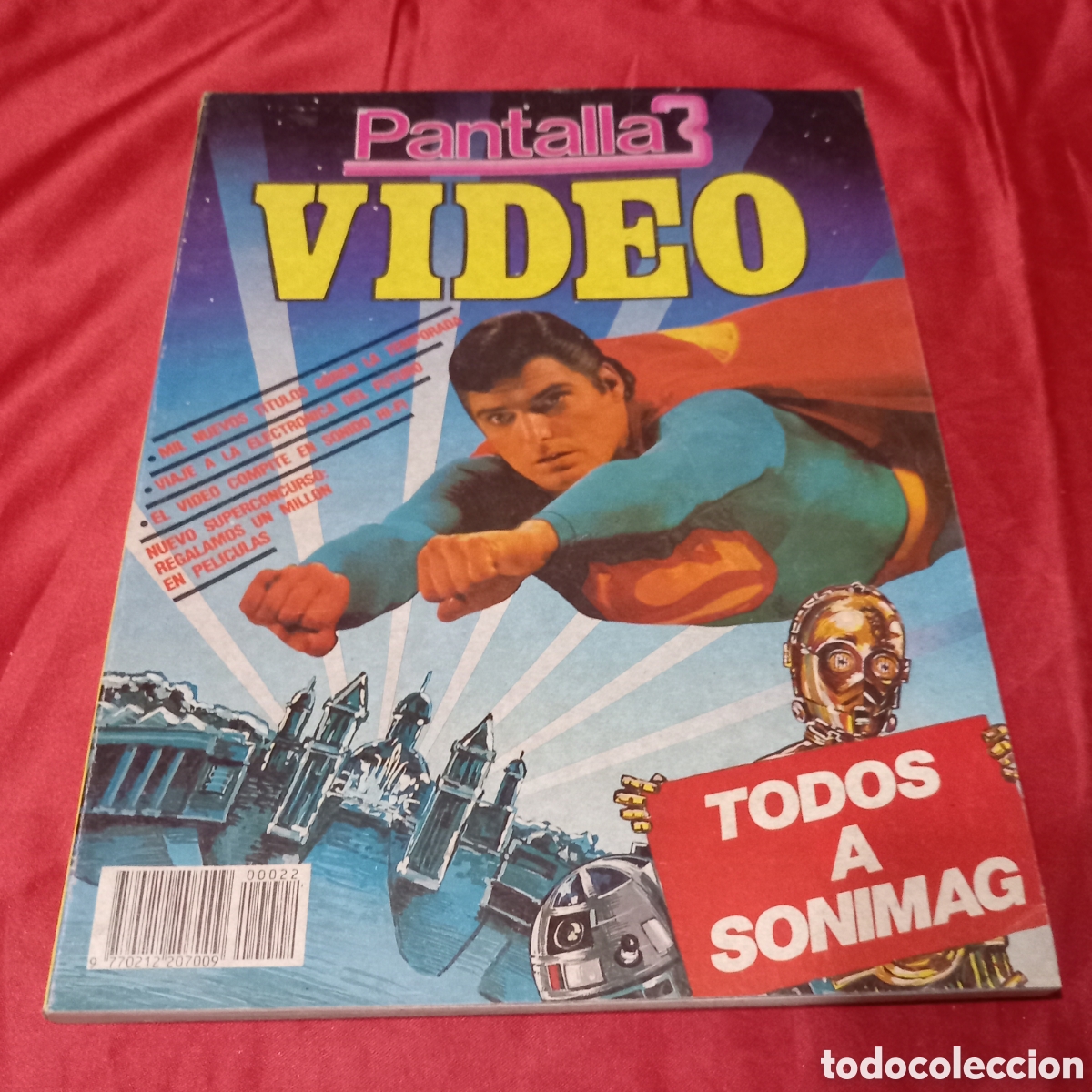 Cine: PANTALLA 3 VIDEO(EXTRA) SUPERMAN-MASTERS DEL UNIVERSO-STARS WARS-SONIMAG(a&ntilde;o III n&deg;22 1984)
