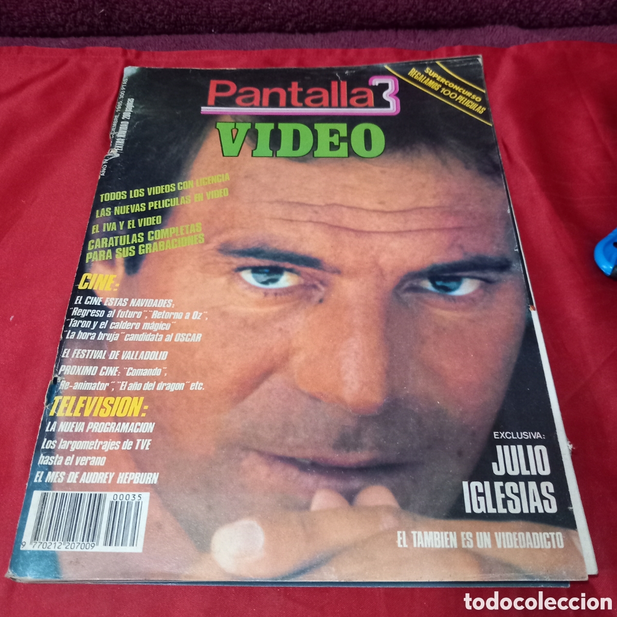 Cine: PANTALLA 3 VIDEO A&Ntilde;O IV n&deg;35/1985 JULIO IGLESIAS
