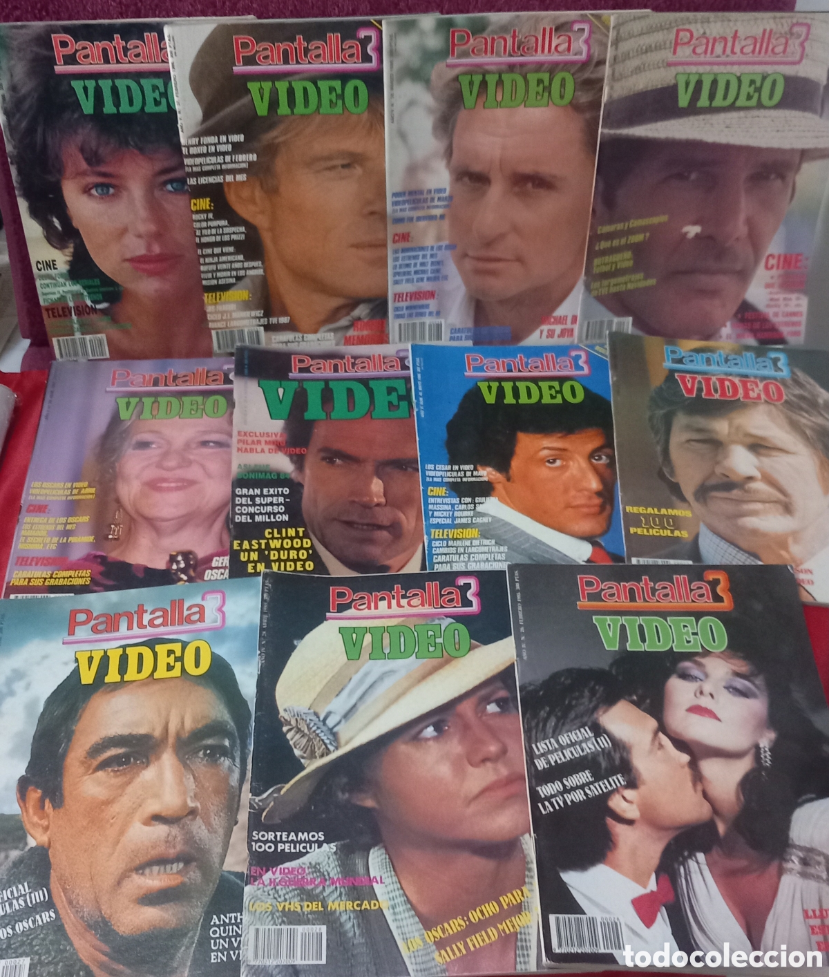 Cine: 11&times;REVISTAS PANTALLA 3 VIDEO A&Ntilde;O 1984-1985y1986(PORTADA ACTORES DE HOLLYWOOD)